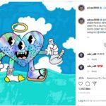 潮流品牌CLOT创始人陈冠希在社交平台Instagram分享The Heart Project NFT作品-圈小蛙