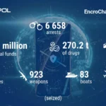 自EncroChat加密聊天网络被捣毁以来，已有6558人被捕，9.79亿美元的犯罪资金被缴获-圈小蛙